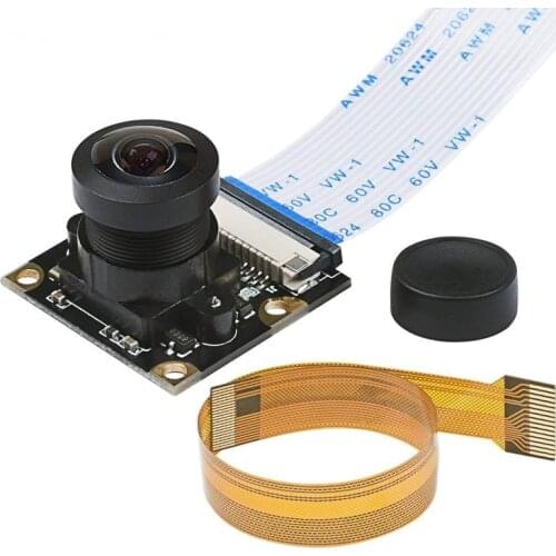 For Raspberry Pi 3 B+ 4 B Camera Night Vision Wide Angle Fisheye 5M Pixel 1080P Camera for Raspberry Pi 4 Model B