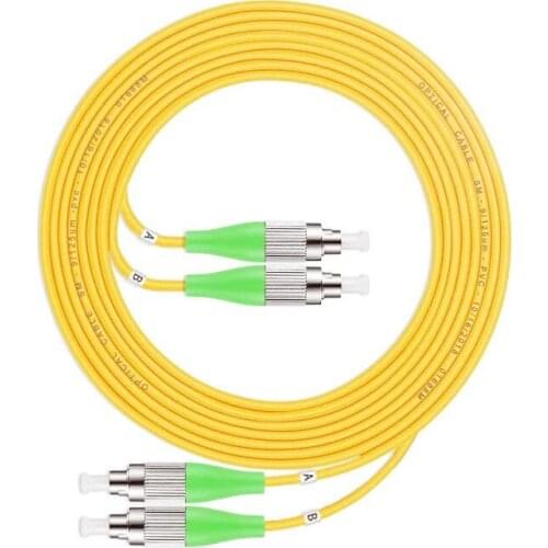 FC /APC to FC/APC 5PCS /lot Singlemode Duplex Optical Fiber Patch Cord Cable,3.0mm,9/125