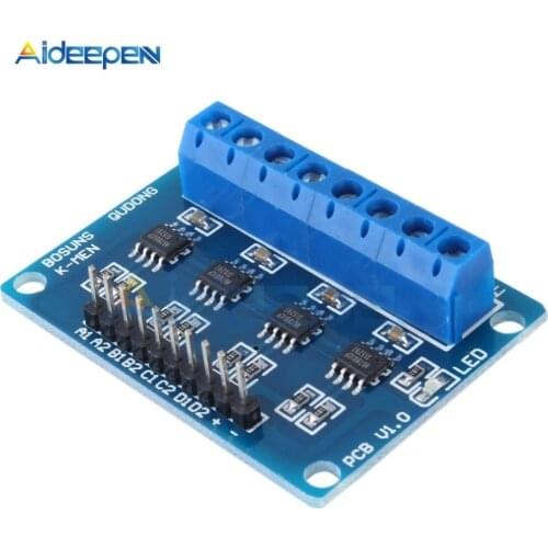 HG7881 4 Channel Stepper Motor Driver Module Controller PCB Board Chip 4CH H-bridge DC 2.5-12V 4 Way 2 Phase for Arduino