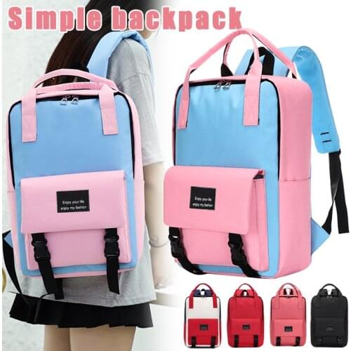 Hot Selling Women Students Backpack Large Capacity Zipper for School Travel Laptop Mobile Phone Camping