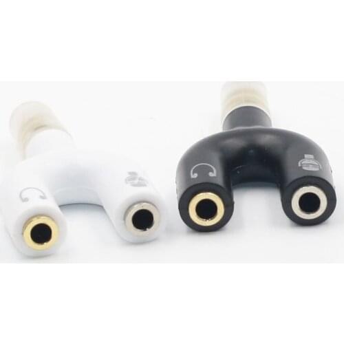 Multifaction 3.5mm 2 IN 1 Audio Adapter Mobile Phone Connector With Earphone For Iphone6 6s 5s Samsung Xiaomi Huawei HTC