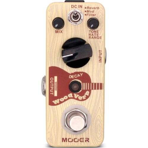 MOOER Micro WoodVerb Acoustic Guitar Pedal Digital Reverb Pedal,Mod,Filter Modes True Bypass Series Compact Pedal Accessories