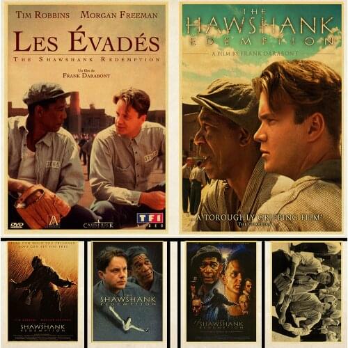 The Shawshank Redemption Poster Living Room Wall Decorative Painting Art Kraft Paper Print Wall Sticker