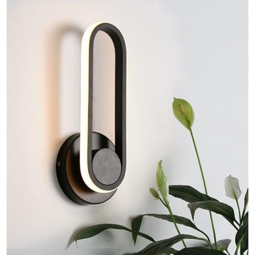 Wall lamp bedroom bedside led lamp modern minimalist staircase living room background wall lamp rotatable aisle wall lamp