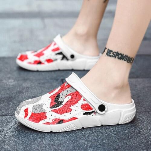 ZEEKSON Summer New Breathable Hole Shoes Fashion All-match Flat Shoes Outdoor Comfortable Beach Shoes Mens Casual Shoes