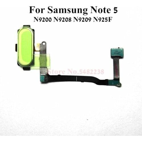 Original For Samsung Note 5 N9200 N9208 N9209 N925F Home button Back Return fingerprint Sensor Flex cable menu key connector