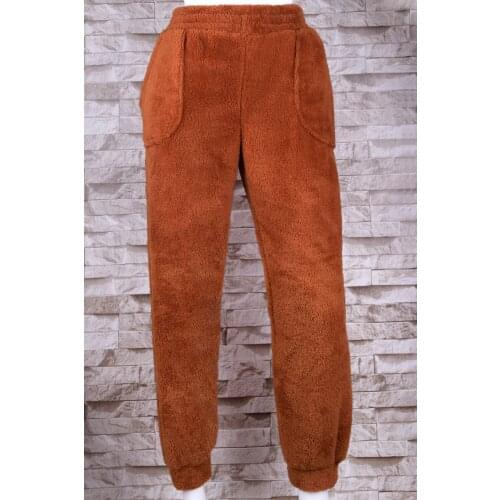 Plush Side Gathered Single Sweatpants Jogger Wellsoft Plush Pants Women Casual Loose Sleep Bottoms Plus Size Sports Jogger Trou