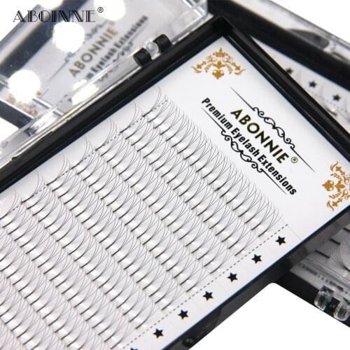 Abonnie 3d/4d/5d/6d Heat Bonded Pre Made Volume fans Faux Mink Premade Russian Volume Eyelash Extension Supplies