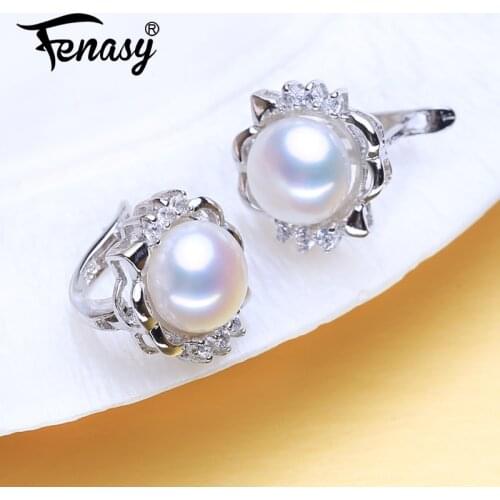 FENASY 925 Sterling Silver Natural Freshwater Pearl Earrings Bohemian Clip Earrings For Women Nice Party Wedding Jewelry