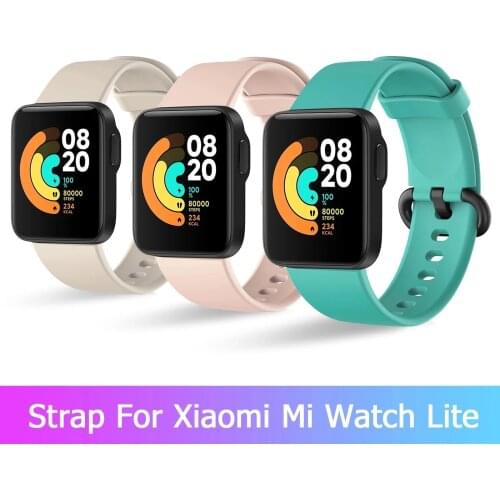 SiliconeStrap For Original Xiaomi Mi Watch Lite Global Version Smart Watch Replacement Sport Bracelet Wristband for Redmi Watch