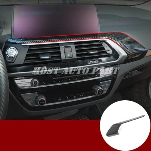 Carbon Fiber Style Center Console Moulding Cover For BMW X3 X4 G01 G02 2018-2020 Car accesories interior Car decoration