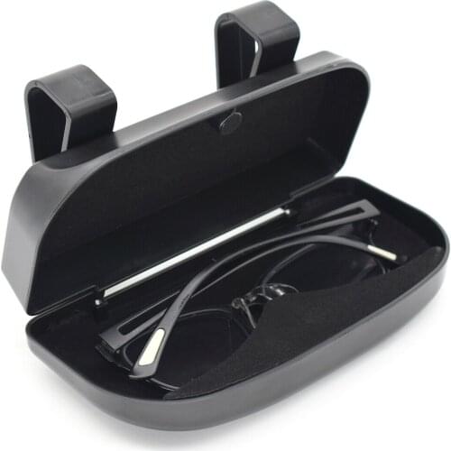 Universal Car Sun Glasses Holder Case Box Glasses Clip Sun Visor Glasses Case Car Glasses Frame Protection Box Storage Clip