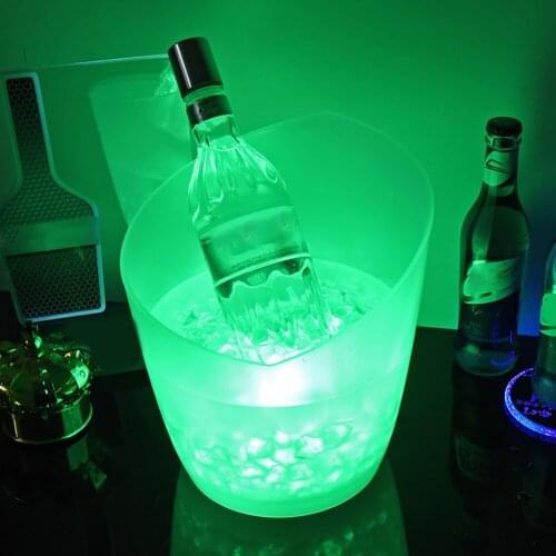 LED Ice Bucket 5L Wine Champagne Wine Drinks Home Nightclub Bar Light Up Whiskey Beer Bucket Bar Night Party Tools