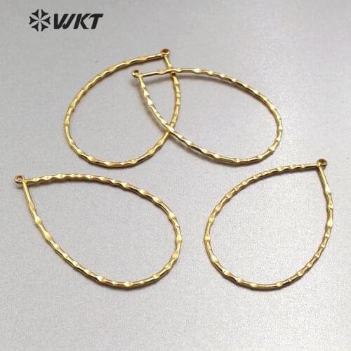 WT-JFE17 New Arrival Water Drop Earring Wires With High Quality Electroplate For Women Earring Making Findings 30*48mm