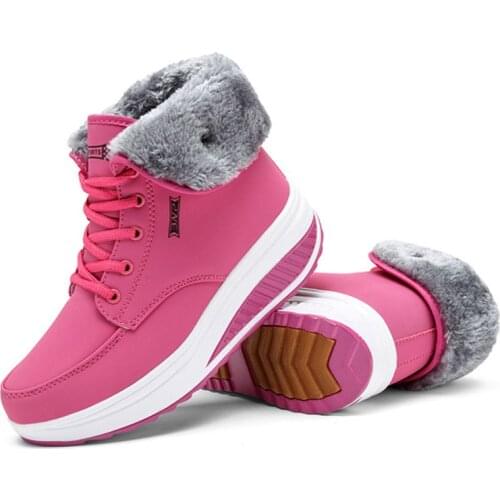 Women Shoes 2021 Women Boots Plush Warm Snow Boots Female Winter Boots Women Sneakers Platform Booties Creeper Womens Boots