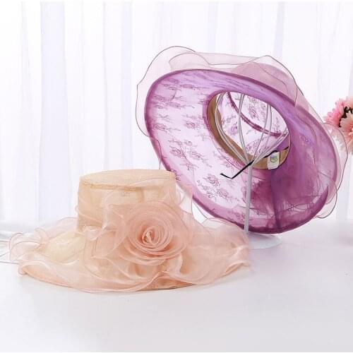 1Pc womens sun hat beach hat protective cap summer hat sunscreen sun hat lace beach lace middle-aged mother sun hat