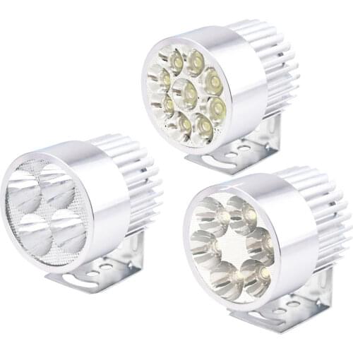 1X Motorcycle LED Headlight 12V-90V 9LED Electric Bicycle Turn Signal Car Motorbike Waterproof Fog Lights External Rogue Lamp