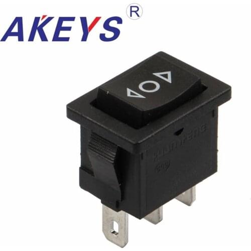 10PCS KCD1-116B-3P 3pins black Double reset ship type switch Game console rocker switch