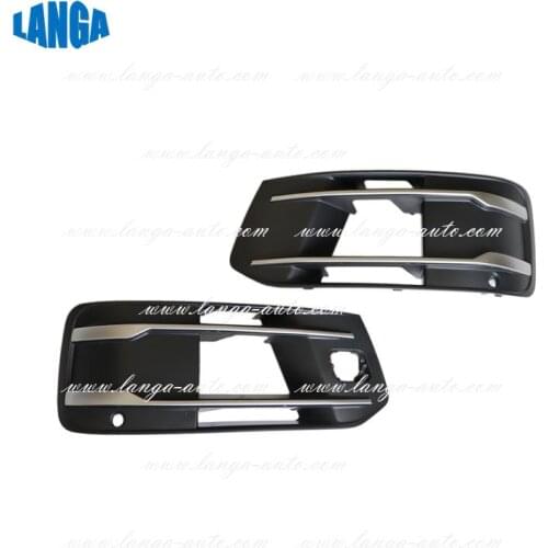 4M0807681 4M0807682 Fits for Audi Q7 Front Bumper Lamp Cover Trim Fog Light Grille Right & Left Side