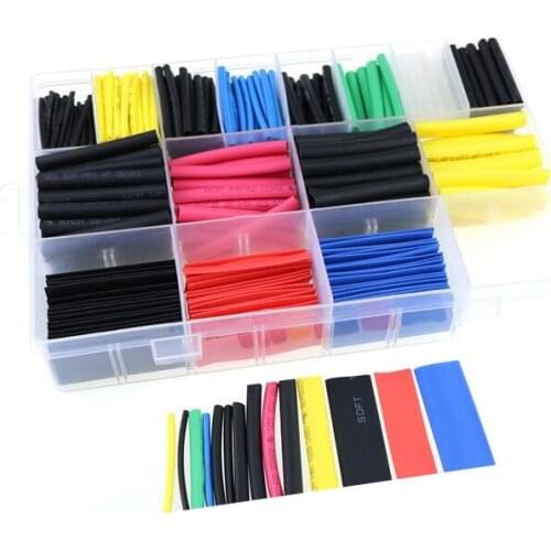 580PCS Shrinkable Tube Heat Shrink Tube 2:1 Polyolefin Heat Shrink Tubing Halogen-Free 11 Sizes Sleeving Wrap Wire Cable Kit