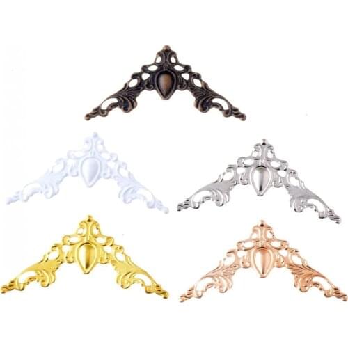 Free shipping 20Pcs Photo Album Angle Pressure Angle Corner Protector Protects Metal Bag Edge Angle 57x41mm