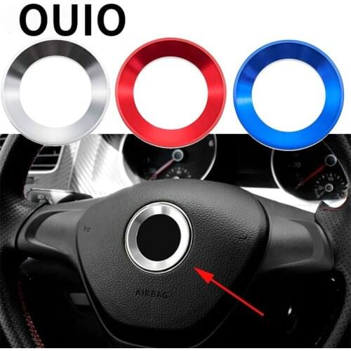 Car Steering Wheel Cover Decoration Ring Stickers For VW Golf 6 7 Passat B7 Touran Scirocco Beetle TIGUAN 11-17 2018 2019 2020