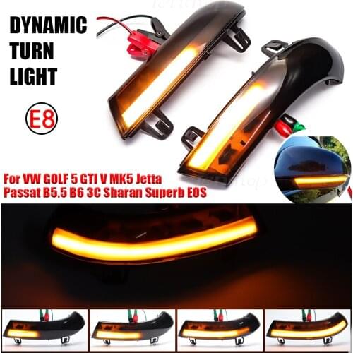 Dynamic Blinker Turn Signal Lamp For VW GOLF 5 GTI V MK5 Jetta Passat B5.5 B6 3C Sharan Superb EOS Rear Mirror Indicator Flasher
