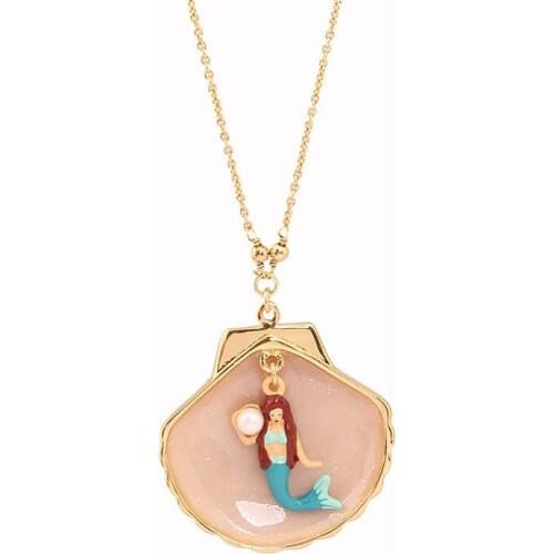 European and American Style Temperament Wild New Product Necklace Mermaid Series Mermaid Pearl Color Shell Necklace