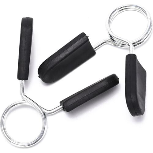 2Pcs/lot 25mm Barbell Gym Weight Bar Dumbbell Lock Clamp Spring Collar Clips indoor use trainning fitnes