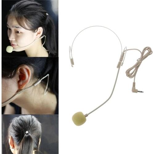 Headset Invisible Microphone Skin Color Teacher Tour Guide Performance Head Microphone for Stage Loudspeakers Amplifier