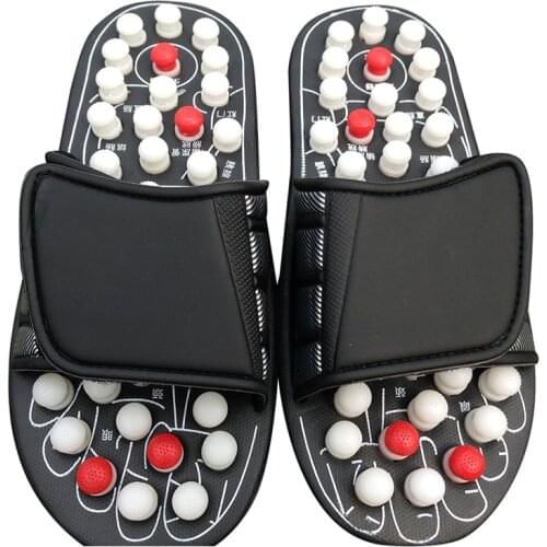 Hot kf-1 Pair Reflexology Sandals Massager Slipper Acupressure Foot Acupuncture Shoes