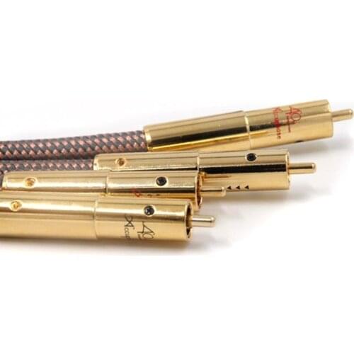 Hifi RCA Cable Accuphase 40th Anniversary Edition RCA Interconnect Audio Cable Gold plated plug