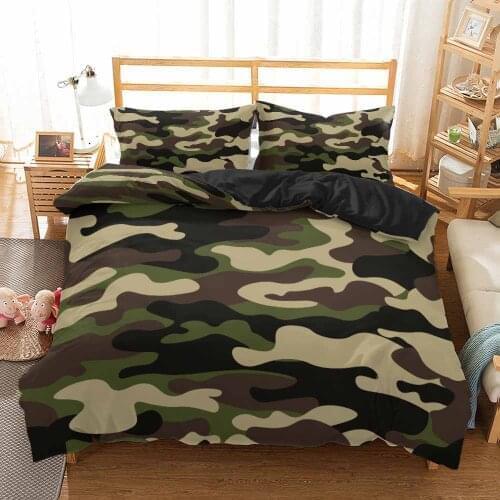 Camouflage Bedding Set Cool Boy Girl Kid Adult Duvet Cover Sets Comforter Bed Linen Twin Queen King Single Size Dropshipping