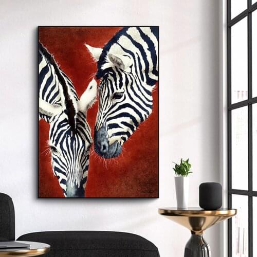 Canvas Painting Nordic Zebra Animal Posters And Prints Abstract Modern Wall Art Pictures for Living Room Decoration Home Decor