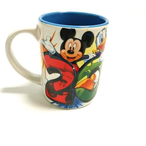 Disney Mug Mickey Minnie American Movie The Lion King Frozen Snow Bao Animation Character Ceramic Milk Cup