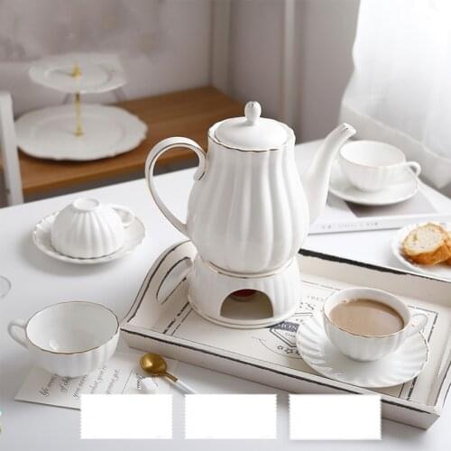 High Quality Nordic Style Coffee Set European Style Ceramic Cup Gift English Afternoon Tea Coffee Cup Teapot Set