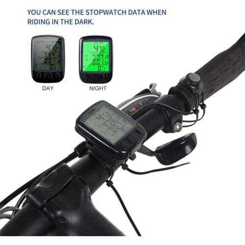 New Wired Bicycle Computer Waterproof Bike Speedometer Wireless Meter Computer Odometer LCD Display Cycling Stopwatch Computer