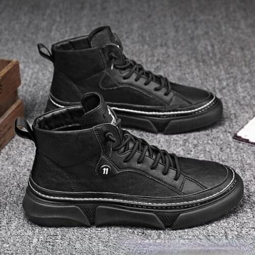 Sneakers for Men Running Shoes Laces Male Footwear Mens Walking Shoes Spring Leather Shoes Men Jogging Trend Shoes Goth Shoes