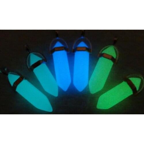 Natural stone Dark Luminous Stone Pendant moonstone Natural quartz crystal charm pendant for diy Jewelry making necklace 24PCS