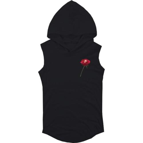 Summer Cotton Goku men Tank Tops Hooded Black White Singlets Sleeveless fitness men vest Bodybuilding Casual