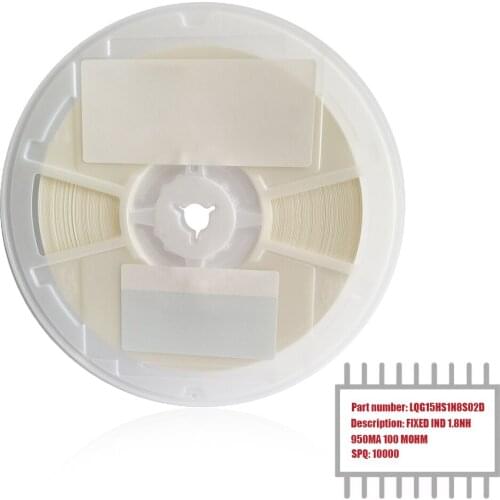 My Group Asia 10000PCS LQG15HS1N8S02D LQG15 Series FIXED IND 1.8NH 950MA 100 MOHM 0402 SMD Fixed Coil Chip Inductors in Stock