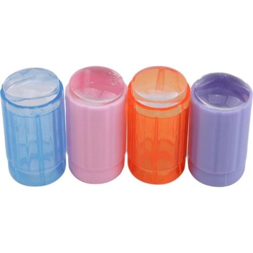 Soft Silicone Refill Head Stamper Plastic Scraper Nail Stamping Tool Marshmallow Transparent Stamp Kit