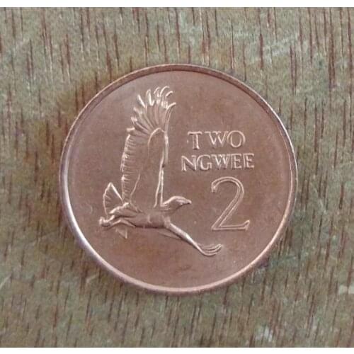 21mm Zambia 2 Egwee Africa Coins Old Original Infrequent Coin Commemorative Edition 100% Real Random Year