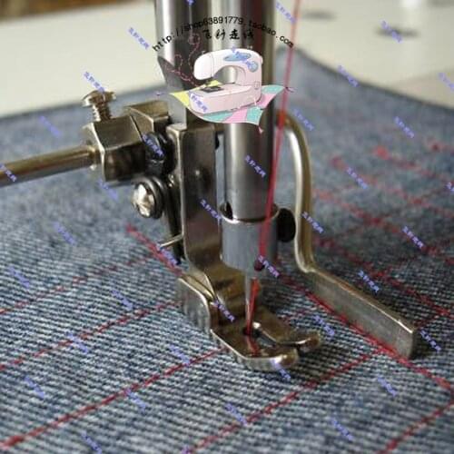 2pcs Industrial sewing machine Flat sewing aids Straight quilted Double guide presser foot Left and right guide bar