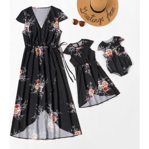 Одинаковые платья для мамы и дочки QLOVQL China At AliExpress