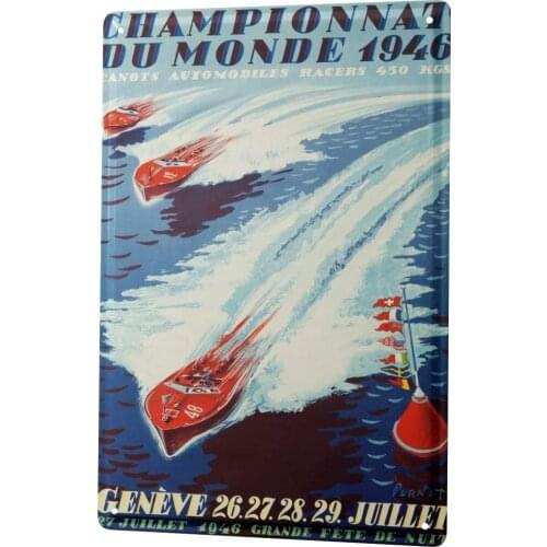 SINCE 2004 Tin Sign Metal Plate Decorative Sign Home Decor Plaques Maritime Powerboat Racing