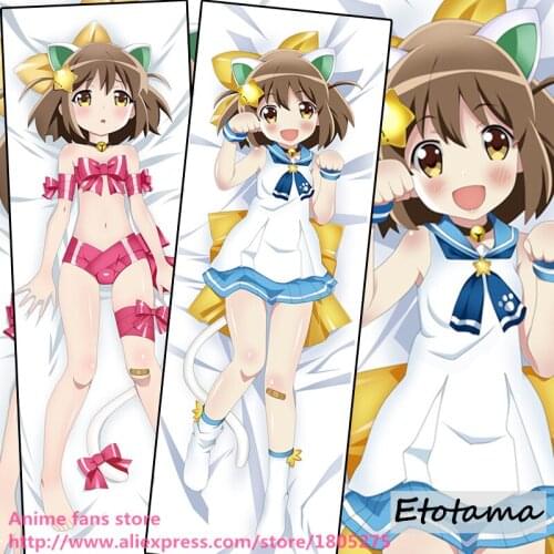 Cute Japanese Anime Etotama Nya-tan NEKO Kawaii Dakimakura Pillowcase decorative Hugging Body Pillow Case Bedding