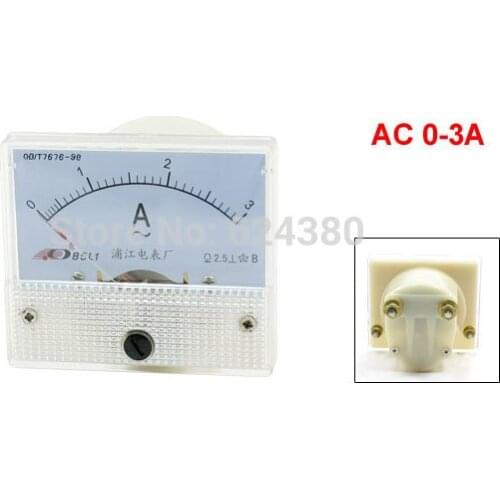 Pointer AC ammeter AC 0-3A 1A 2A 3A 5A 10A 15A 20A 30A 50A Analog Ammeter Panel AMP Current Meter Gauge 85L1