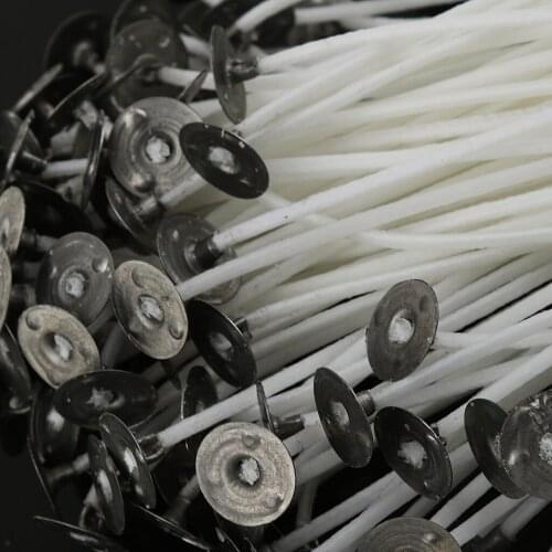 Pack of 50 15cm Pre Waxed Cotton Wicks for Candle Making With Sustainers Birthday Gift Decoration Accecssories