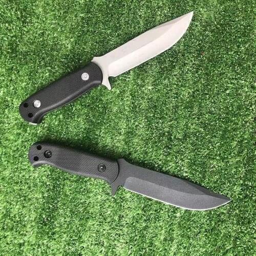 High Quality COLD fixed blade knife high hardness blade rubber handle camping hunting outdoor stainless steel knives with sheath